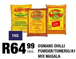 Take 'n Pay Osmans chilli powder/ tumeric/ A1 mix masala offer