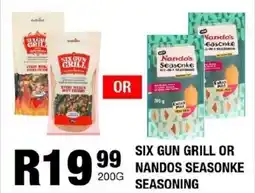 Take 'n Pay Six gun grill or nandos seasonke seasoning offer