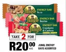 Take 'n Pay Jungl energy bars assorted offer