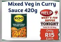 Foodeez KOO Mixed Veg in Curry Sauce offer