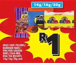 Usave Ekasi choc pillows/ barbeque naks/ peri-peri chicken naks/casa-mia real tea biscuits offer
