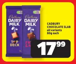 Usave Cadbury chocolate slab offer