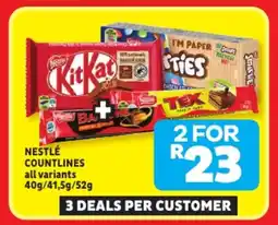 Usave Nestlé countlines offer