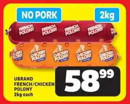 Usave Ubrand french/chicken polony offer