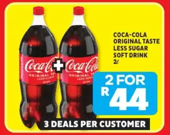 Usave Coca-cola original taste less sugar soft drink offer