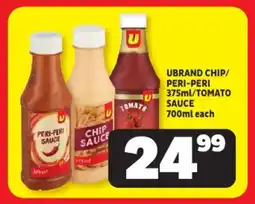 Usave Ubrand chip/ peri-peri/ tomato sauce offer