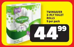 Usave Twinsaver 2-ply toilet rolls offer
