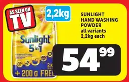 Usave Sunlight hand washing powder all variants offer