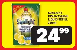 Usave Sunlight dishwashing liquid refill offer