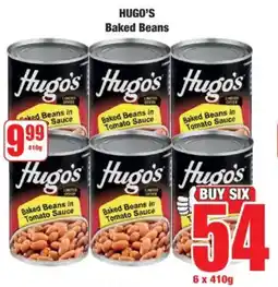 Boxer HUGO'S Baked Beans offer