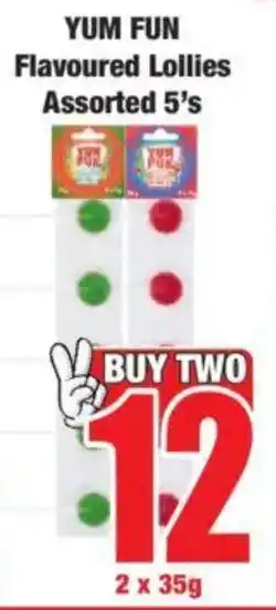 Boxer YUM FUN Flavoured Lollies Assorted offer