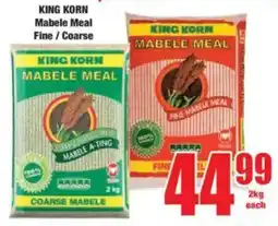 Boxer KING KORN Mabele Meal Fine/ Coarse offer