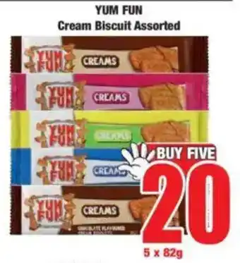 Boxer YUM FUN Cream Biscuit Assorted offer