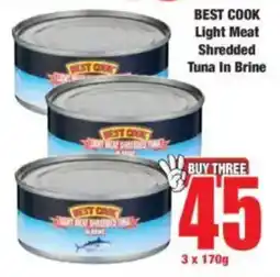 Boxer BEST COOK Light Meat Shredded Tuna In Brine offer