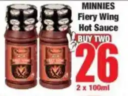 Boxer MINNIES Fiery Wing Hot Sauce offer