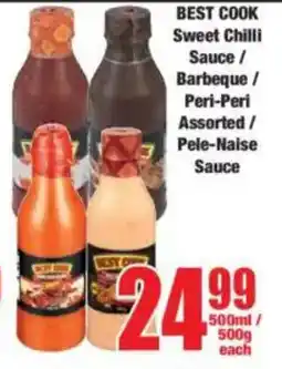 Boxer BEST COOK Sweet Chilli Sauce/ Barbeque/ Peri-Peri Assorted/ Pele-Naise Sauce offer