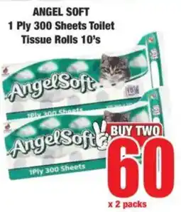 Boxer ANGEL SOFT 1 Ply 300 Sheets Toilet Tissue Rolls offer