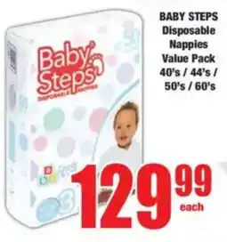 Boxer BABY STEPS Disposable Nappies Value Pack offer