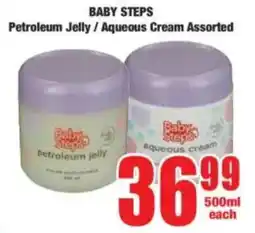 Boxer BABY STEPS Petroleum Jelly/ Aqueous Cream Assorted offer