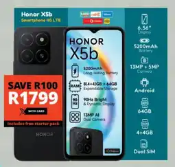 Checkers Honor X5b Smartphone 4G LTE offer