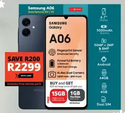 Checkers Samsung A06 Smartphone 4G LTE offer