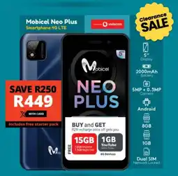 Checkers Mobicel Neo Plus Smartphone 4G LTE offer