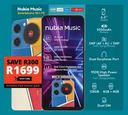Checkers Nubia Music Smartphone 4G LTE offer