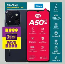 Shoprite Itel A50c Smartphone 3G LTE offer