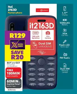 Shoprite Itel 2163D Feature phone offer