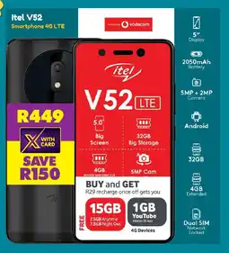 Shoprite Itel V52 Smartphone 4G LTE offer
