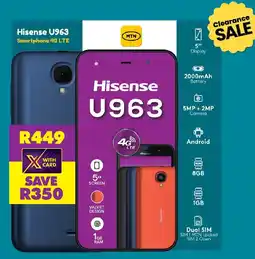Shoprite Hisense U963 Smartphone 4G LTE offer