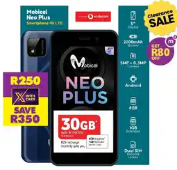 Shoprite Mobicel Neo Plus Smartphone 4G LTE offer