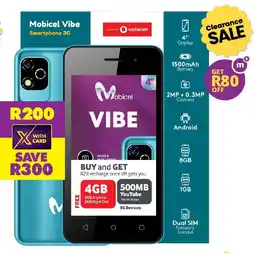 Shoprite Mobicel Vibe Smartphone 3G offer