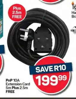 Pick n Pay Hypermarket PnP 10A Extension Cord offer
