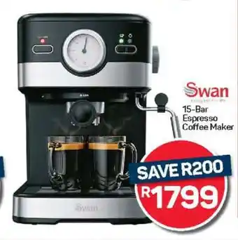 Pick n Pay Hypermarket Swan 15-Bar Espresso Coffee Maker offer