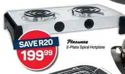 Pick n Pay Hypermarket Pineware 2-Plate Spiral Hotplate offer
