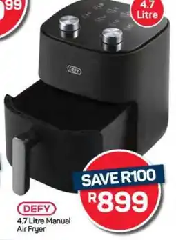 Pick n Pay Hypermarket DEFY 4.7 Litre Manual Air Fryer offer