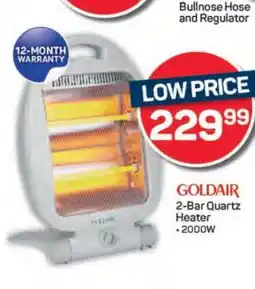 Pick n Pay GOLDAIR 2-Bar Quartz Heater offer