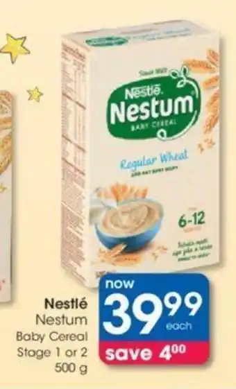 Clicks Nestle Nestum Baby Cereal Stage 1 or 2 500g offer