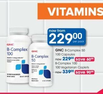 Clicks GNC B-Complex 50 100 Capsules offer
