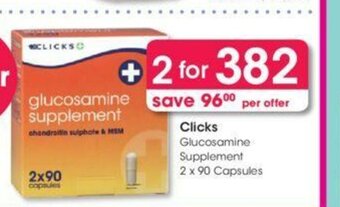 Clicks Glucosamine Supplement 2 x 90 Capsules