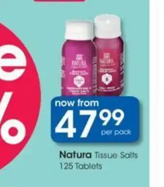 Clicks Natura Tissue Salts 125 Tablets offer
