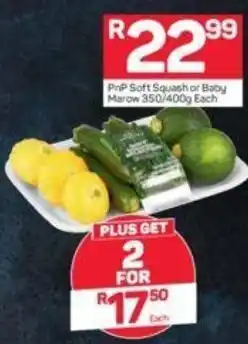 Pick n Pay PnP Soft Squash or Baby Marow 350/400g offer