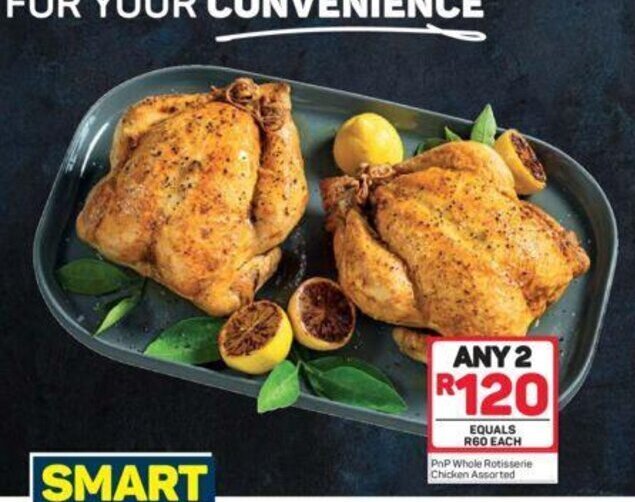 PnP Whole Rotisseries Chicken Assorted offer at Pick n Pay