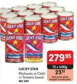 Makro LUCKY STAR Pilchards in Chilli or Tomato Sauce offer