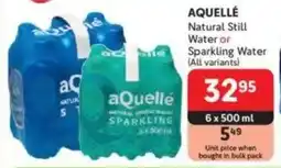 Makro AQUELLÉ Natural Still Water or Sparkling Water offer