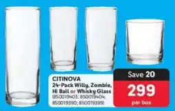 Makro CITINOVA Willy, Zombie, Hi Ball or Whisky Glass offer
