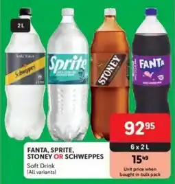 Makro FANTA, SPRITE, STONEY OR SCHWEPPES Soft Drink offer