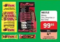 Makro NESTLÉ Minis Tex, Smarties or Bar One offer