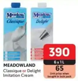 Makro MEADOWLAND Classique or Delight Imitation Cream offer